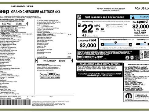 Used 2023 Jeep Grand Cherokee Altitude image 2