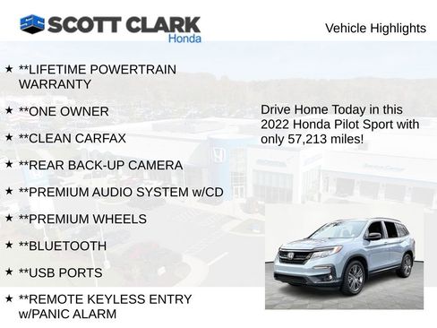 Used 2022 Honda Pilot Sport image 11