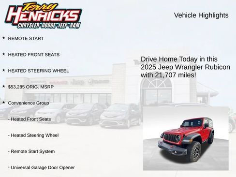 Used 2025 Jeep Wrangler Rubicon w/ Convenience Group AWD/4WD image 4