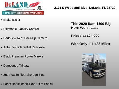 Used 2020 RAM 1500 Big Horn RWD image 7