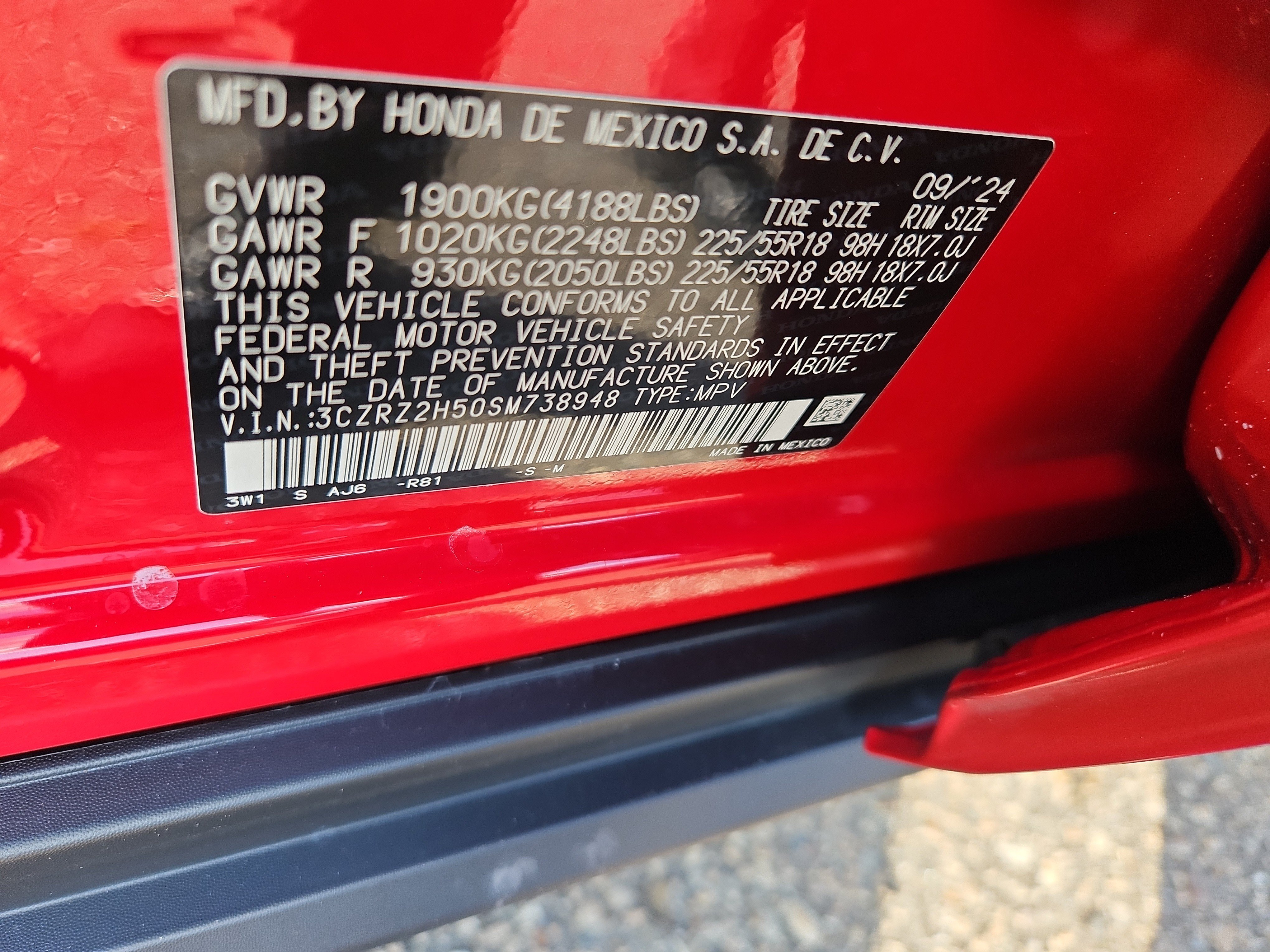 Certified 2025 Honda HR-V Sport image 7
