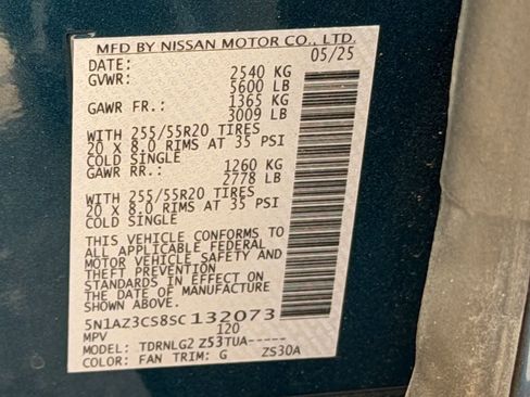 Certified 2025 Nissan Murano SL w/ Cargo Package image 14