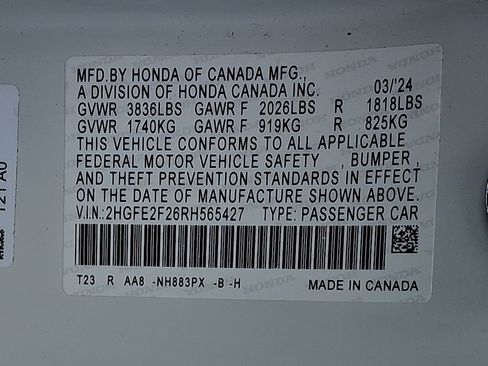 Certified 2024 Honda Civic LX image 27