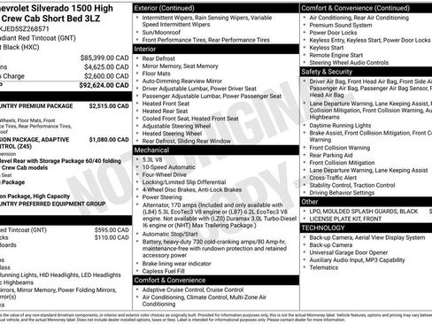 Used 2025 Chevrolet Silverado 1500 High Country w/ High Country Premium Package AWD/4WD image 9
