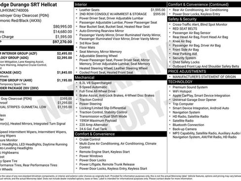 Used 2021 Dodge Durango SRT Hellcat w/ Premium Interior Group AWD/4WD image 7