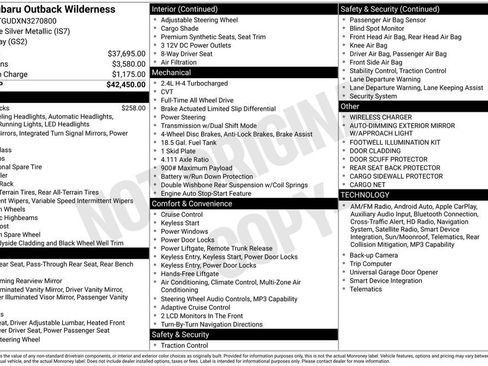 Used 2022 Subaru Outback Wilderness AWD/4WD image 3