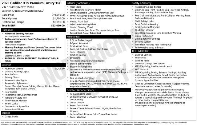 Certified 2023 Cadillac XT5 Premium Luxury FWD image 39