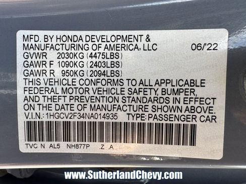 Used 2022 Honda Accord Sport image 42