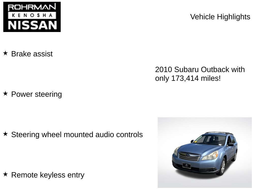 Used 2010 Subaru Outback 2.5i AWD/4WD image 7