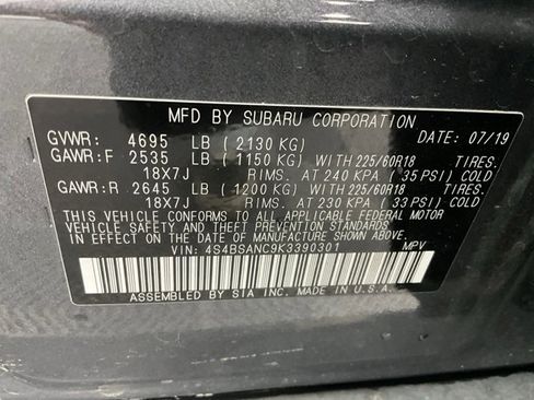 Used 2019 Subaru Outback 2.5i Limited image 29