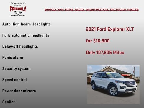 Used 2021 Ford Explorer XLT w/ Equipment Group 202A AWD/4WD image 25