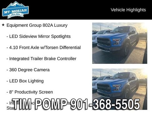 Used 2020 Ford F150 Raptor w/ Equipment Group 802A Luxury AWD/4WD image 8