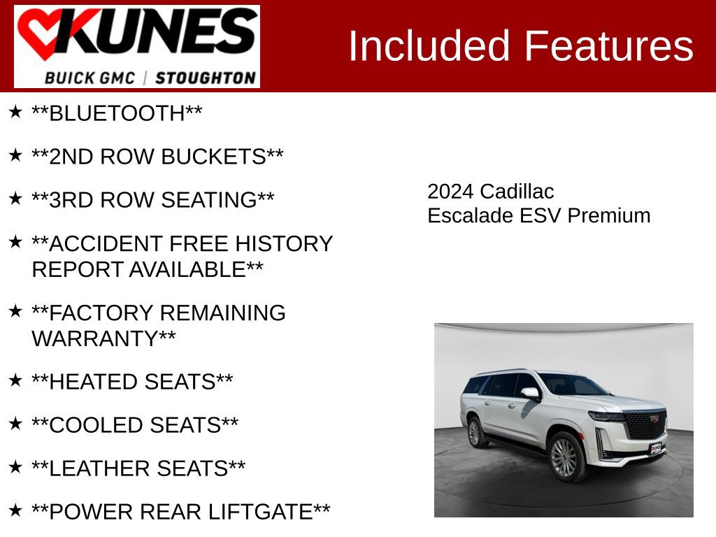 Used 2024 Cadillac Escalade ESV Premium Luxury AWD/4WD image 3