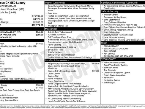 Used 2024 Lexus GX 550 w/ Accessory Package (2T) AWD/4WD image 47