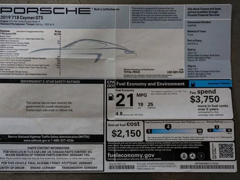 Used 2019 Porsche 718 Cayman RWD image 73