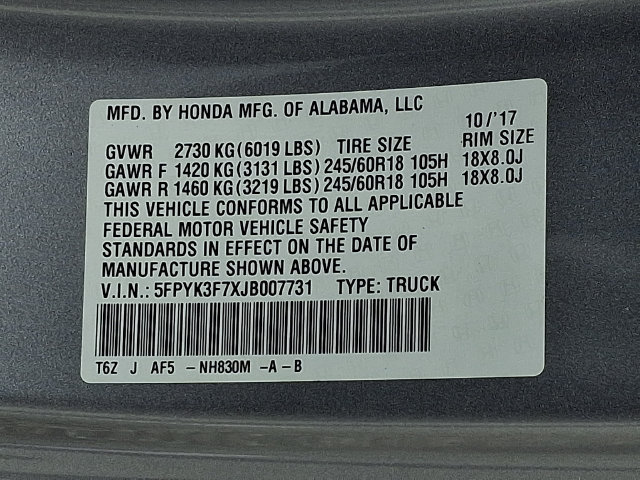 Used 2018 Honda Ridgeline RTL-E image 27