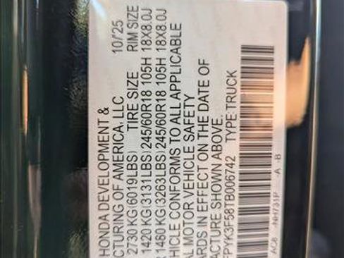 New 2026 Honda Ridgeline RTL image 17