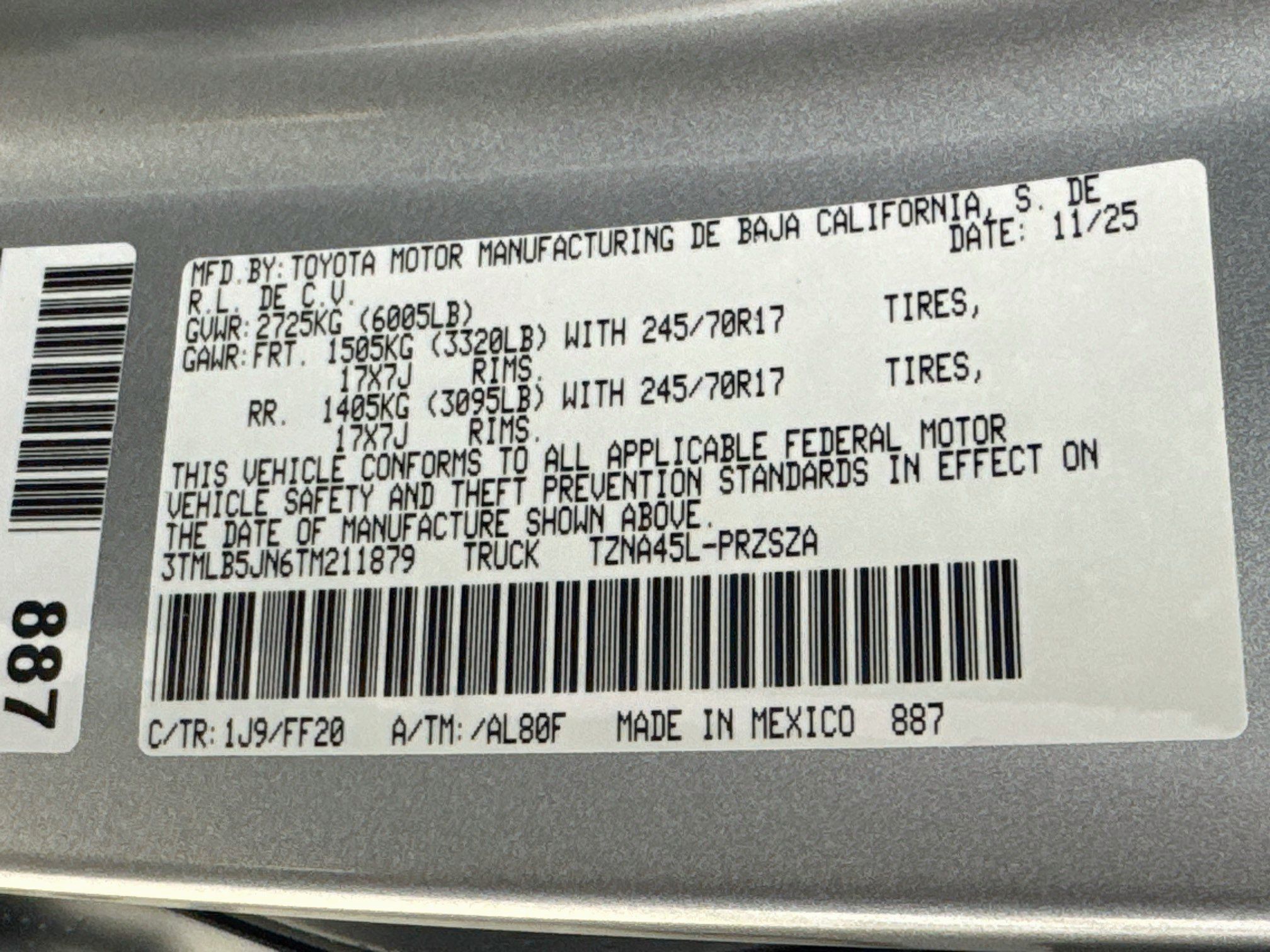 Certified 2026 Toyota Tacoma SR5 AWD/4WD image 27