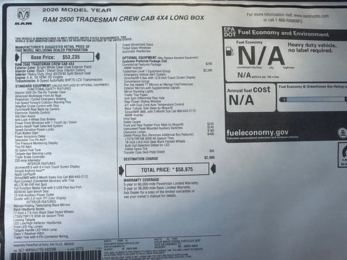 New 2026 RAM 2500 Tradesman image 29