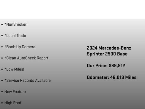 Used 2024 Mercedes-Benz Sprinter 2500 image 12