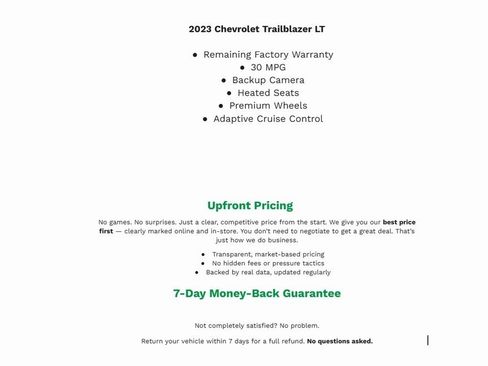 Used 2023 Chevrolet TrailBlazer LT w/ Convenience Package image 2