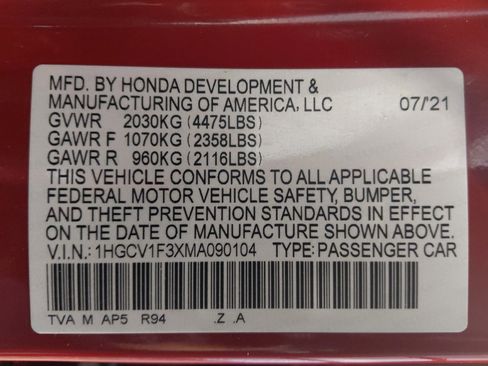 Used 2021 Honda Accord Sport image 33