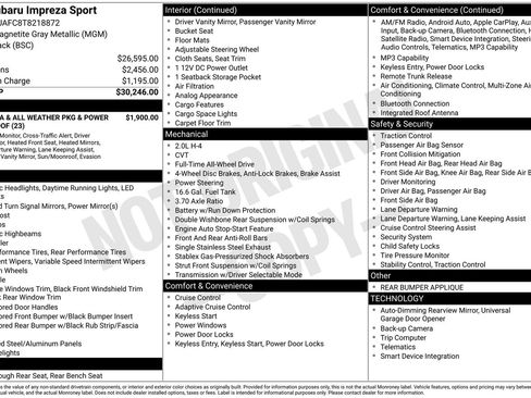Certified 2026 Subaru Impreza 2.0i Sport AWD/4WD image 35