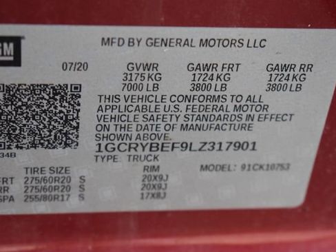 Used 2020 Chevrolet Silverado 1500 Custom w/ Custom Value Package AWD/4WD image 16