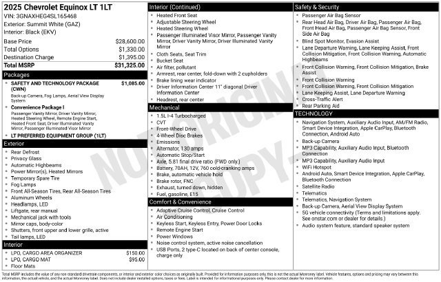 Used 2025 Chevrolet Equinox LT w/ Safety and Technology Package FWD image 34