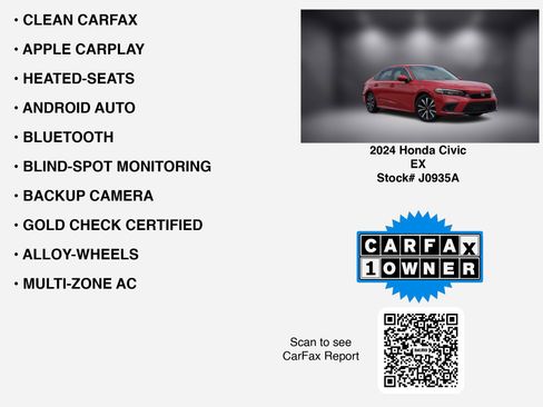 Used 2024 Honda Civic EX image 7