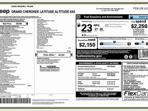 New 2026 Jeep Grand Cherokee Altitude image 2