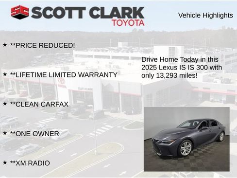 Used 2025 Lexus IS 300 w/ Comfort Package RWD image 13