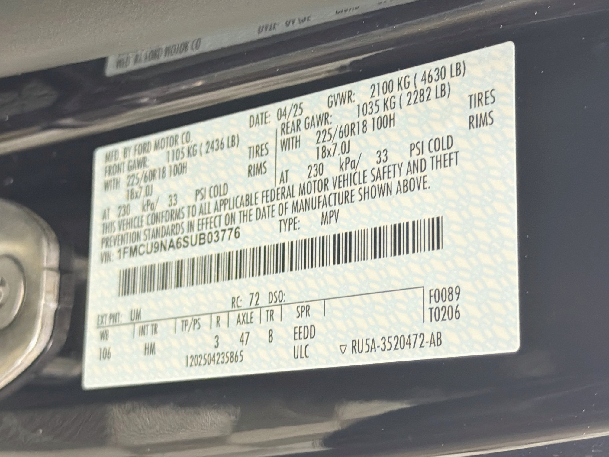 Used 2025 Ford Escape ST-Line Select AWD/4WD image 12