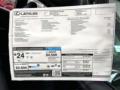 New 2026 Lexus RX 350 Premium Plus image 14