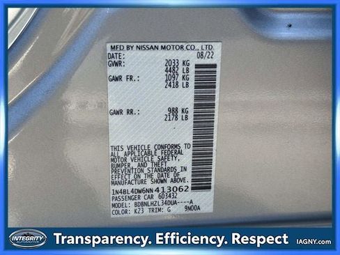 Certified 2022 Nissan Altima 2.5 SV image 34