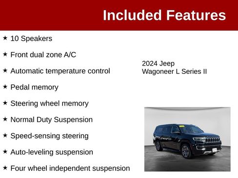 Used 2024 Jeep Wagoneer L Series II w/ Flexible Seating Group AWD/4WD image 4
