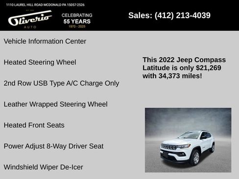 Used 2022 Jeep Compass Latitude w/ Convenience Group AWD/4WD image 26