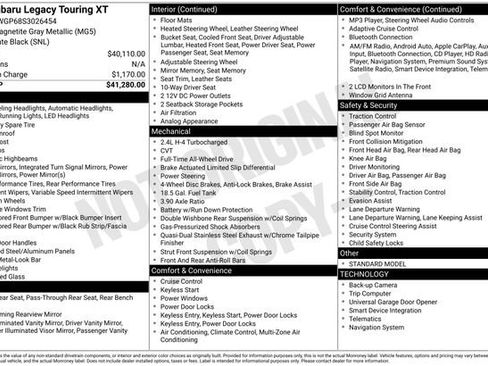 Certified 2025 Subaru Legacy Touring XT AWD/4WD image 3
