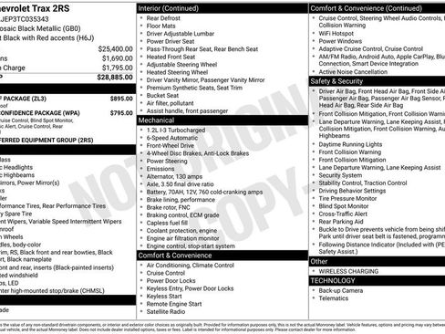 New 2026 Chevrolet Trax RS w/ Sunroof Package image 26