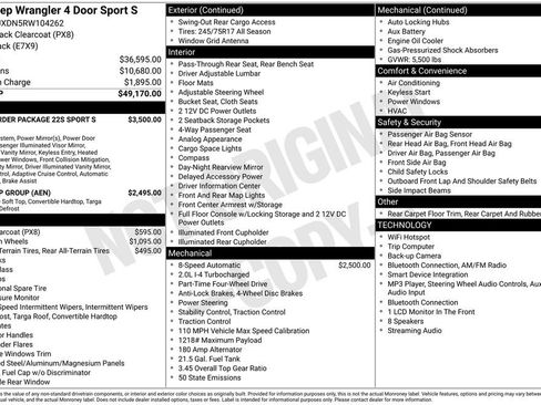 Used 2024 Jeep Wrangler Unlimited Sport AWD/4WD image 6