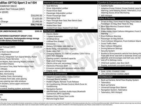 Certified 2025 Cadillac Optiq Sport 2 w/ LPO, Floor Liner Package image 44