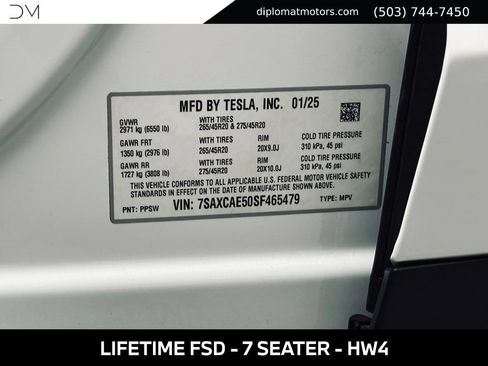 Used 2025 Tesla Model X AWD/4WD image 47