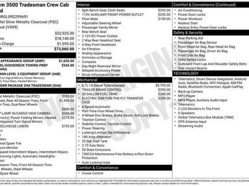 Used 2024 RAM 3500 Tradesman w/ Chrome Appearance Group AWD/4WD image 2