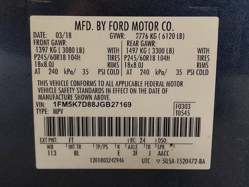 Used 2018 Ford Explorer XLT w/ Equipment Group 202A FWD image 33