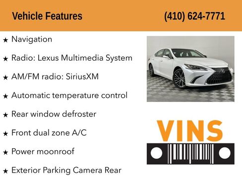 Used 2022 Lexus ES 350 w/ Premium Package FWD image 5
