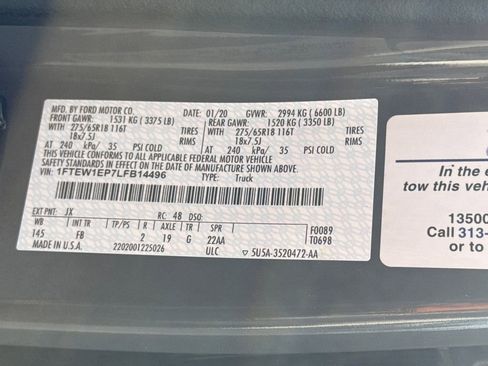 Used 2020 Ford F150 XLT w/ Equipment Group 302A Luxury AWD/4WD image 22