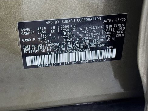 Certified 2025 Subaru Outback Premium AWD/4WD image 30