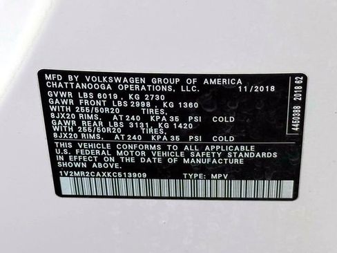 Used 2019 Volkswagen Atlas SEL AWD/4WD image 11