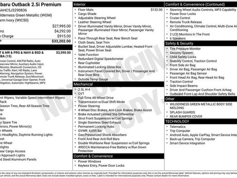 Used 2018 Subaru Outback 2.5i Premium image 9