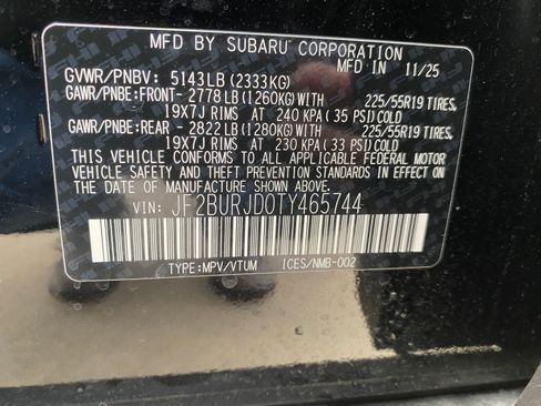 New 2026 Subaru Outback Touring XT image 39